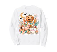 Hello Pumpkin Jack O Lantern Plaid Halloween Automne Art Sweatshirt