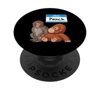 Hello Punch The Monkey Japan avec Un ami Animal en Peluche PopSockets PopGrip Adhésif