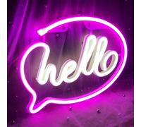 Hello Rose + Blanc Néon Logo Usb Ou Batterie Néon Décoration Murale Led Néon Logo Économie D'énergie Lumière De Nuit Stable Fête De Noël Mariage Chambre D'enfant