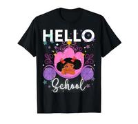 Hello School - Jolie Princesse Mignonne - pour Petites Filles T-Shirt Graphique avec Valeur, Homme, Noir, S