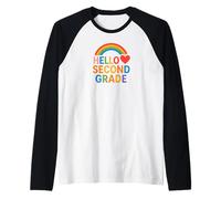 Hello Second Grade Fun Back-to-School Tees Bags and Decor Manche Raglan
