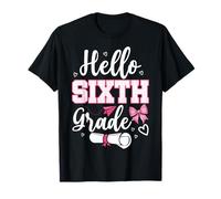 Hello Sixth Grade Girls Coquette 6e année rentrée Scolaire T-Shirt