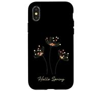Hello Spring Flowers Tee stylisé Minimaliste Nature Amateur Art Coque pour iPhone X/XS