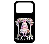 Hello Spring GNOME for Women and Girls Cute Tulip Flower Coque pour iPhone 17 Pro