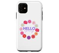 Hello Spring Sunny Sun Flower Femme Pâques Fête des Mères Amour Coque pour iPhone 11