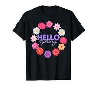 Hello Spring Sunny Sun Flower Femme Pâques Fête des Mères Amour T-Shirt