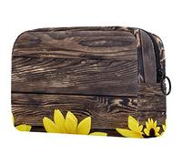 Hello-Spring Trousse de toilette pour femme Motif tournesol, Multicolore 04, 18.5x7.5x13cm/7.3x3x5.1in, Trousse de beauté