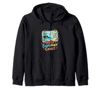 Hello Summer Coast Tropical Beach Vibes Sweat à Capuche