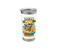 Hello Summer Goodbye Homework 2026 Dernier jour d'école Gobelet isotherme en acier inoxydable double paroi