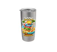 Hello Summer Goodbye Homework 2026 Dernier jour d'école Gobelet isotherme en acier inoxydable double paroi