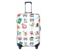 Hello Summer Housses de bagages de voyage pour chats Housses élastiques pour valises de 45 à 81 cm, Noir, Mediano