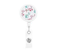 Hello Summer Star Beach Sign Porte-Badge Rétractable Reel Clip Id Card Holder forNurse Student Office Worker