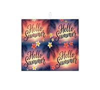 Hello Summer Tapis égouttoir à vaisselle absorbant pour comptoir de cuisine, motif floral tropical, tapis de séchage en microfibre pour comptoir de cuisine, 40,6 x 45,7 cm