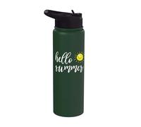 Hello Summer with happy sun for summer vacation & Holidays Stainless Steel Insulated Water Bottle