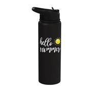 Hello Summer with happy sun for summer vacation & Holidays Stainless Steel Insulated Water Bottle