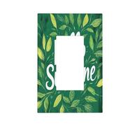 Hello Sunshine On Green Leaf Plaque murale pour interrupteur mural à bascule simple 1 gang Décoration de prise de courant pour la maison, la cuisine, la salle de bain