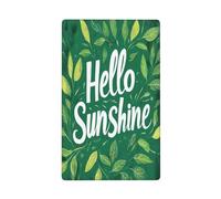 Hello Sunshine On Green Leaf Plaque murale vierge pour interrupteur décoratif 1 gang pour cuisine, salle de bain, taille 11,4 x 7 cm