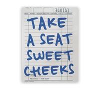 Hello Sweet Cheeks Bathroom Art, Blue Funny Wall Sign for Women, Trendy Powder Room & Guest Restroom Decor(Framed,08x12inch(20x30cm))