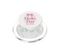 Hello Ten Est 2016 Nœud Coquette 10ème Anniversaire Fille 3 PopSockets PopGrip pour MagSafe