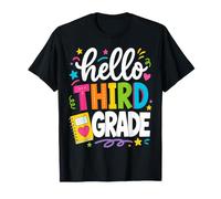 Hello Third Grade Girl Cute School Supplies Back to School T-Shirt