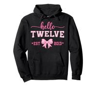 Hello Twelve Est 2013 Nœud Coquette 12ème Anniversaire Fille Sweat à Capuche