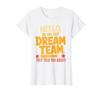Hello We are That Sped Team They Told You About Back School T-Shirt Graphique avec Valeur, Femme, Blanc, XL