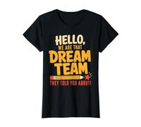 Hello We are That Sped Team They Told You About Back School T-Shirt Graphique avec Valeur, Femme, Noir, L