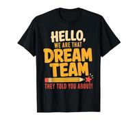 Hello We are That Sped Team They Told You About Back School T-Shirt Graphique avec Valeur, Homme, Noir, XL