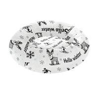 Hello Winter Cerf Lit pour chien Soulagement du stress Lit apaisant pour animaux de petite taille Noir/blanc