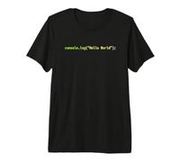 Hello World Code Javascript Syntax Scheme Coder Design T-Shirt Haut de Gamme