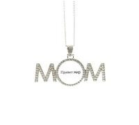 Hello World Collier Art Déco Russe Mode Fête des Mères Cadeau pour Maman Nana Grandma Bijoux Anniversaire, M