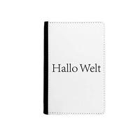 Hello World Étui portefeuille de voyage pour passeport allemand, multicolore, 3.7 inch x 5.8 inch, Classique