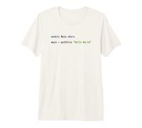 Hello World Haskell Code - Light Syntax Scheme Coder Design T-Shirt Haut de Gamme