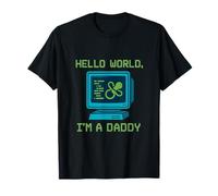 Hello World I'm a Daddy Programmer Code Dad T-Shirt