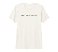 Hello World Javascript Code Light Syntax Scheme Code Design T-Shirt Haut de Gamme