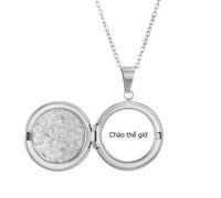 Hello World Médaillon Vietnamien Art Déco Mode Collier Hold Photo Bijoux Cadeau d'anniversaire