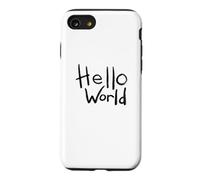 Hello World Pinceau pour Lettrage Motif Premier Code Coque pour iPhone SE (2020) / 7/8