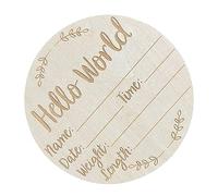 Hello World Plaque d'annonce de bébé pour chambre d'enfant (L1)