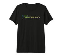 Hello World Rust Code - Dark Syntax Scheme Coder T-Shirt Haut de Gamme