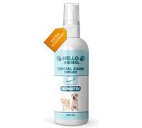 HelloAnimal® Spray dentaire extra sensible pour chiens et chats - Spray dentaire avec formule douce pour la mauvaise haleine - Détartrant également pour les espaces interstitiels - Nettoyage des dents