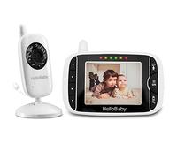 HelloBaby Babyphone HB32 Moniteur Vidéo sans Fil avec Appareil Photo Numérique, Camera Surveillance de la Température de Vision Nocturne et Système de Communication Bidirectionnelle