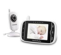 HelloBaby HB32 Moniteur Vidéo Sans fil Avec Appareil Photo Numérique, Surveillance de la Température de Vision Nocturne et Système de Communication Bidirectionnelle (Blanc) G
