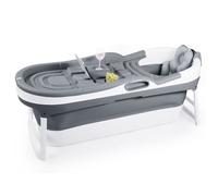 HelloBath® Baignoire Pliable 148x62x52cm Portable Plastique Baignoire pliable à poser avec Tablette pour Enfant et Adulte
