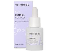 HelloBody 1,2% RETINOL COMPLEX Booster (15 ml) - L’élixir de beauté régénérant et raffermissant - Soin anti-âge avec serum retinol, bakuchiol et huile luxueuse de Kahai