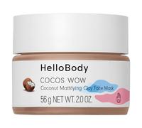 HelloBody Cocos Wow Masque visage 50 ml - Masque à l'argile avec argile rose française, kaolin et extrait de magnolia - Soin naturel pour la peau - Masque visage pour femmes