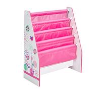 Worlds Apart HelloHome Bibliothèque à bandoulière pour Enfants Motif Fleurs et Oiseaux Rose 23 x 51 x 60 cm