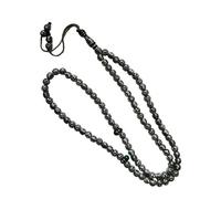HelloOrient Chapelet de priére Vert et argenté Tasbih Sabha Islam Islamique 99 perles Sebha musulman Misbaha Collier de priere musulmane