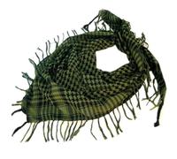 HelloOrient Keffieh Palestinien Kaki Palestine 100cm x 100cm Tete Foulard de Tête Arabe Foulard Militaire Shemagh Keffiiyeh Tassel
