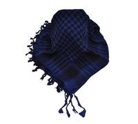 HelloOrient Keffieh Palestinien Noir Bleu nuit Palestine 100cm x 100cm Tete Foulard de Tête Arabe Foulard Militaire Shemagh Keffiiyeh Tassel