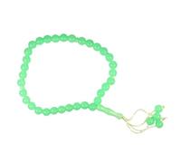 HelloOrient Tasbih Islam 33 Perles Vert Clair - Chapelet Musulman en Résine avec Pompon - Collier de Prière Tesbih Léger pour Dhikr et Invocation - Sabha de Poche Élégant et Spirituel